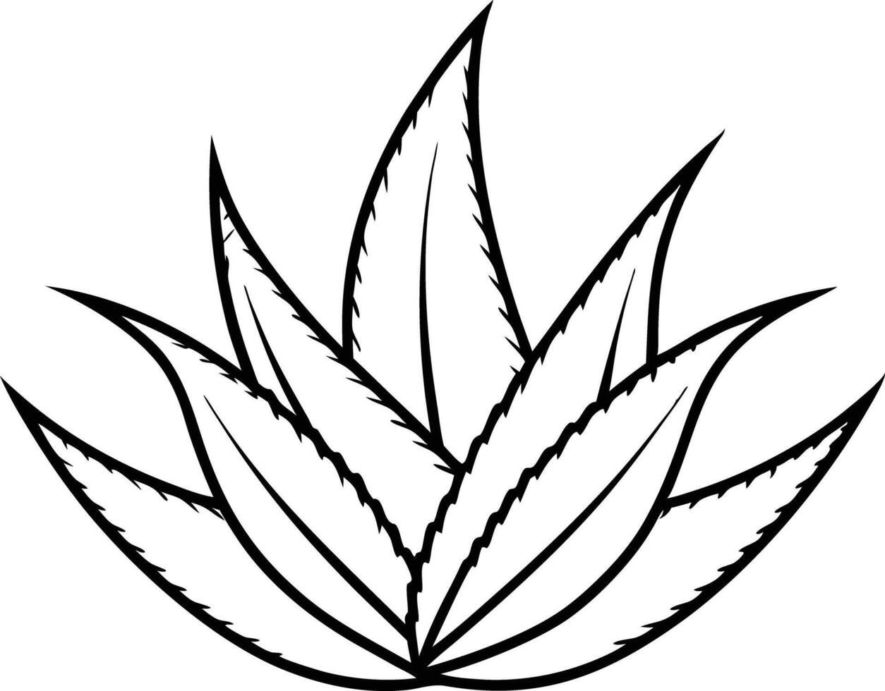 Aloe Vera logo icon silhouette Pro . vector