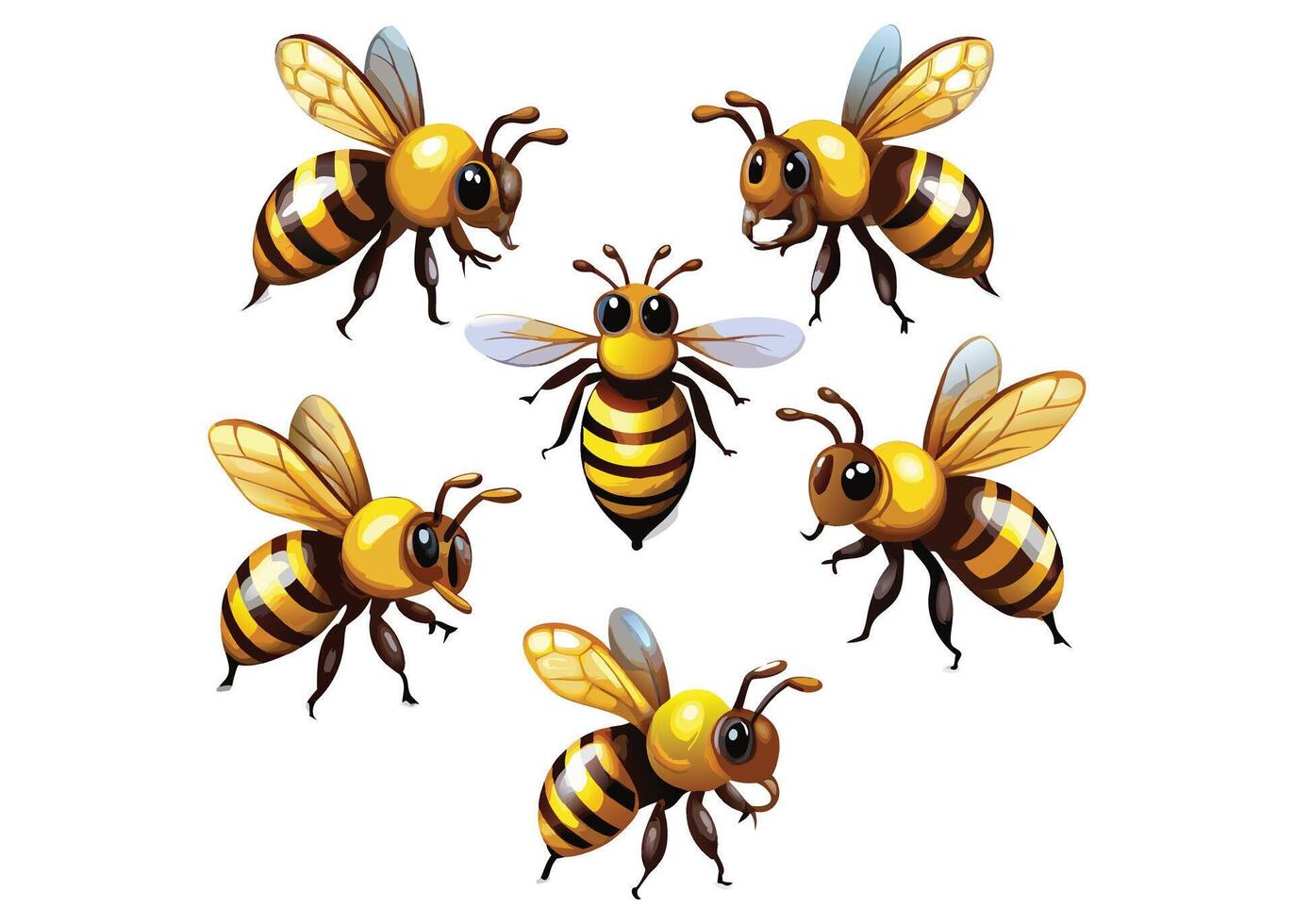 set of a bee vector