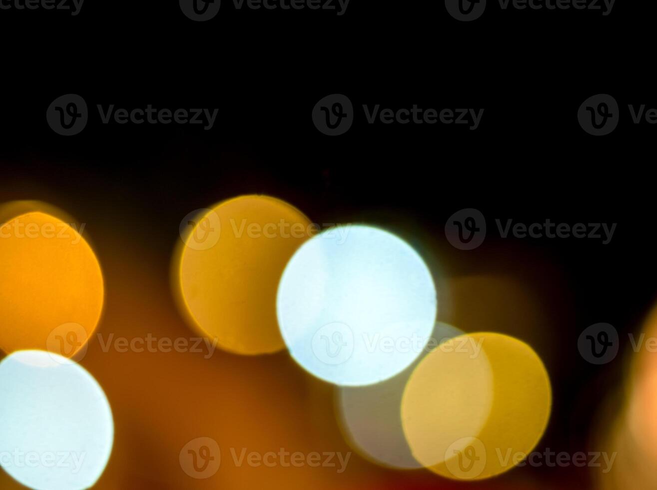 Bokeh of lighting in night time as background photo