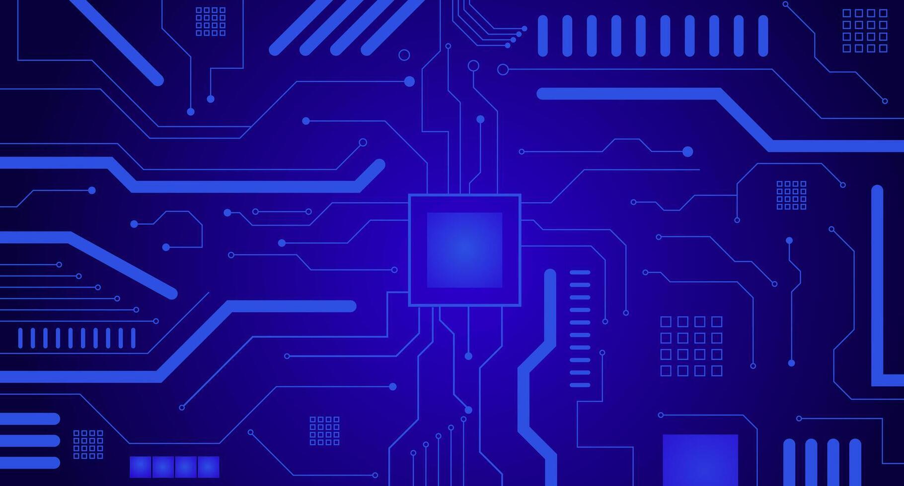 Circuit board technology background, illustration of electronics cpu board components suitable for presentations about computer technology. vector