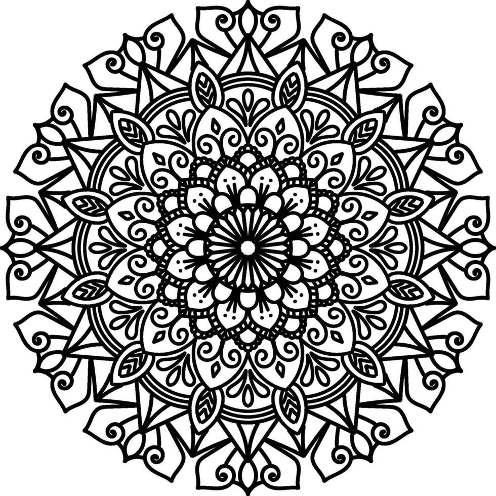 Mandala flower style henna pattern background design vector
