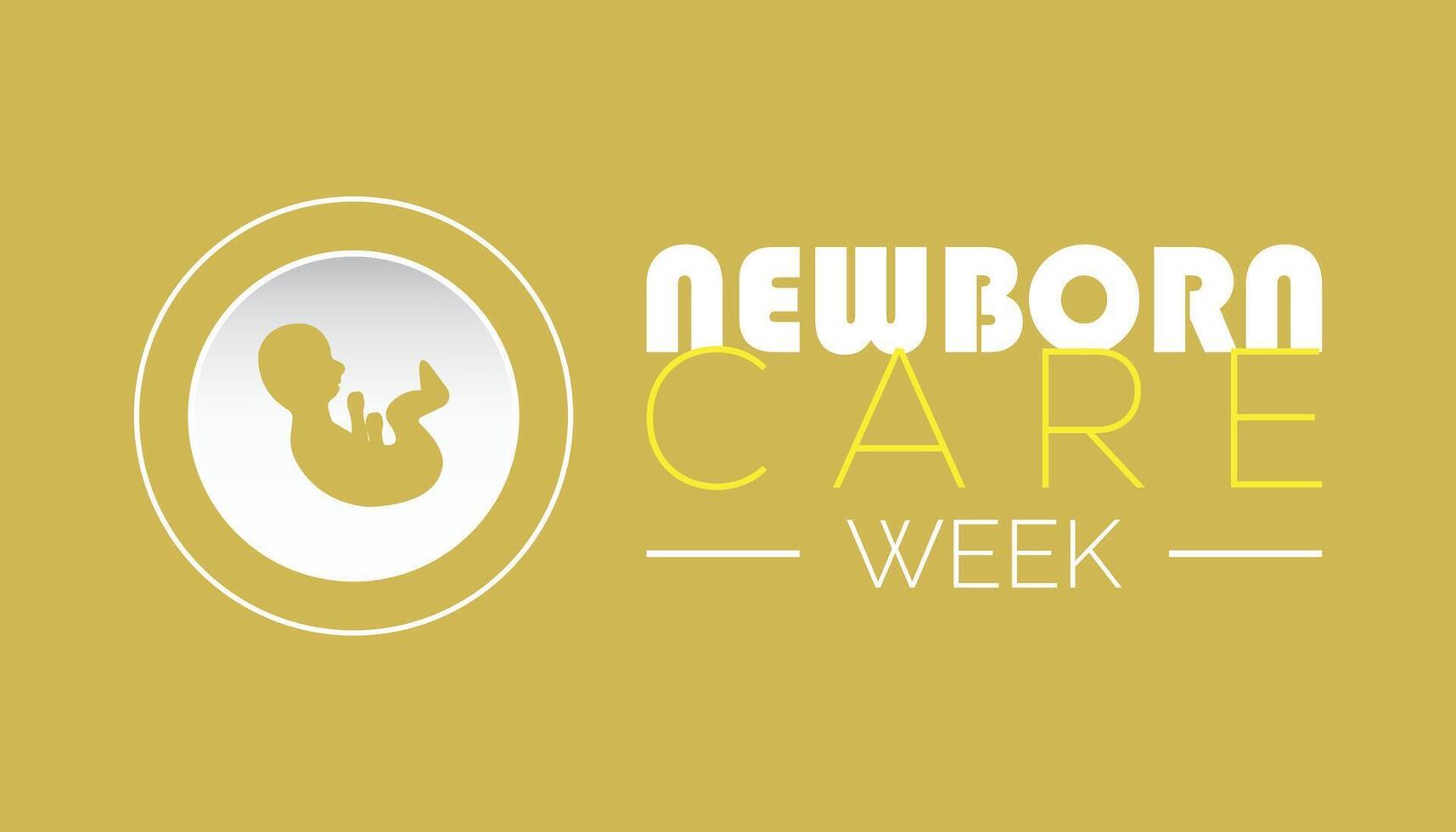 Newborn care week is observed every year on November. Medical Healthcare Awareness concept. background, placard, banner template illustration design. vector