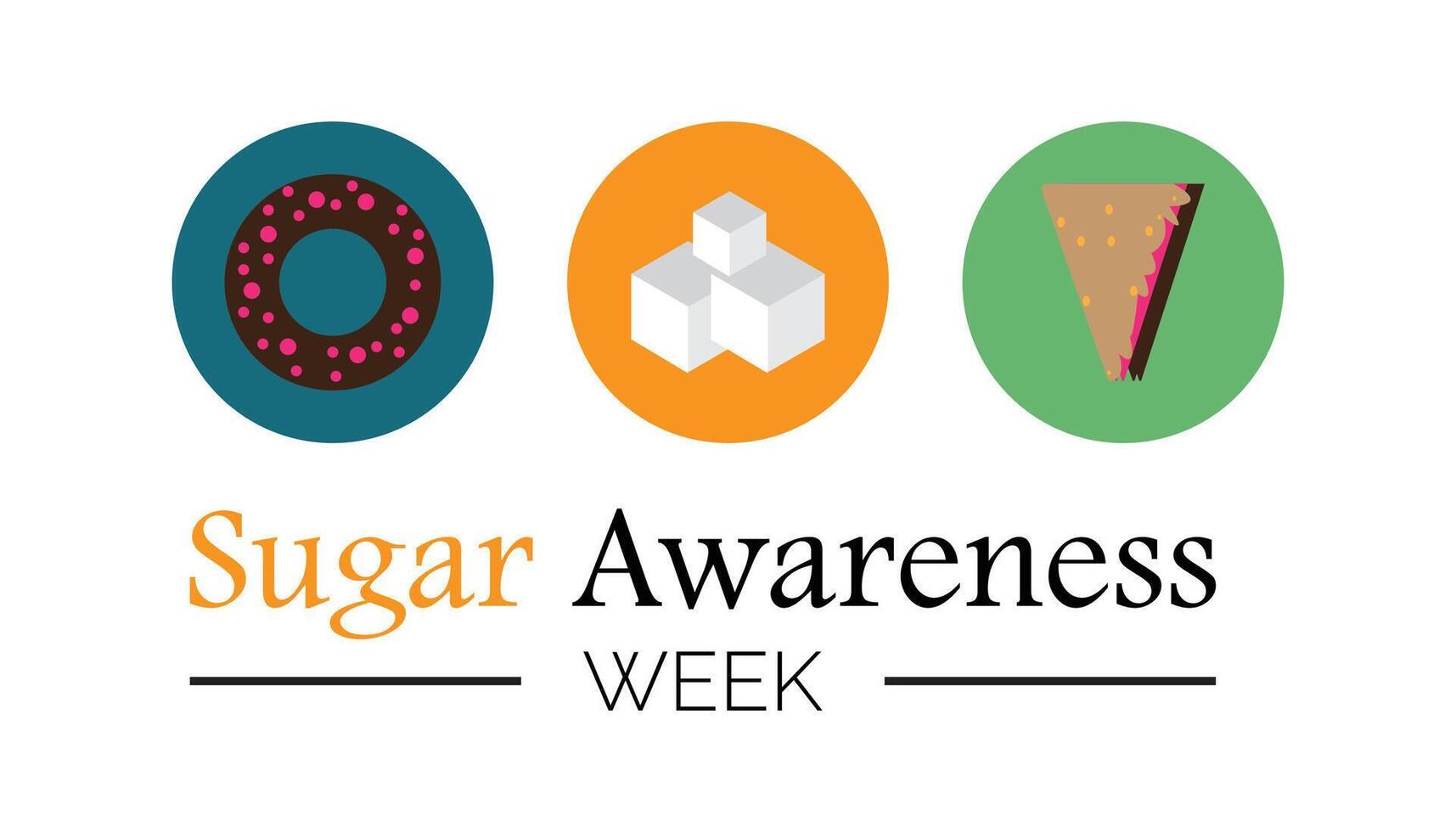 National Sugar awareness week is observed every year on November. Medical Healthcare Awareness concept. background, placard, banner template illustration design. vector