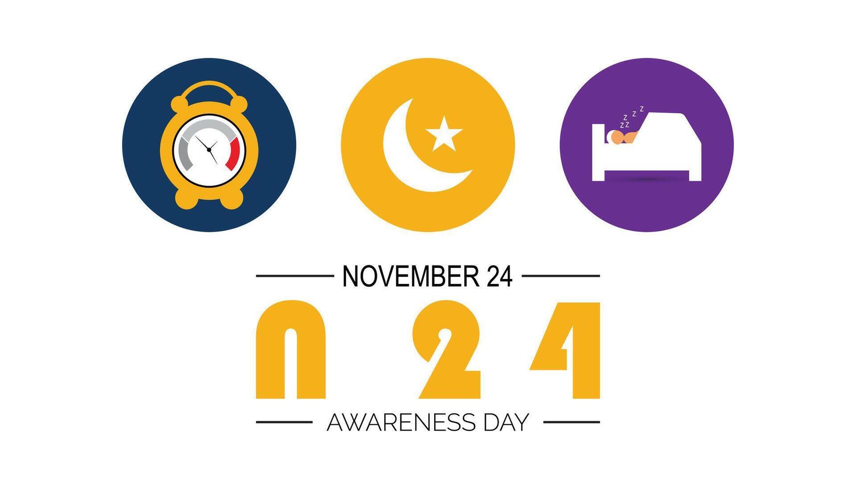 N24 awareness day is observed every year on November. Medical Healthcare Awareness concept. background, placard, banner template illustration design. vector