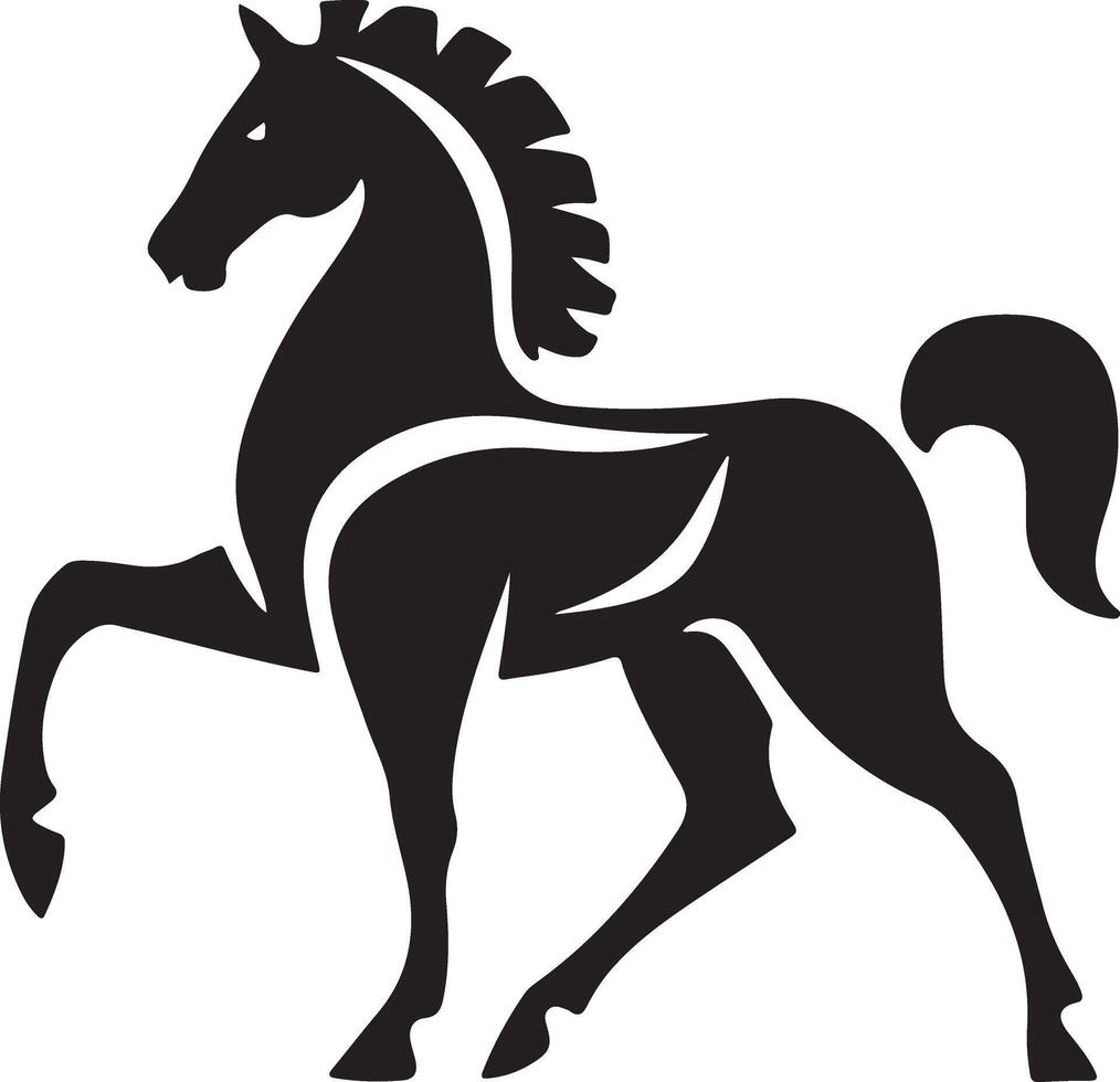 Logo design a mythic horse illustration vector
