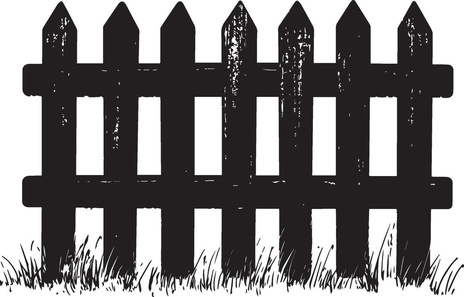fence silhouette black vector