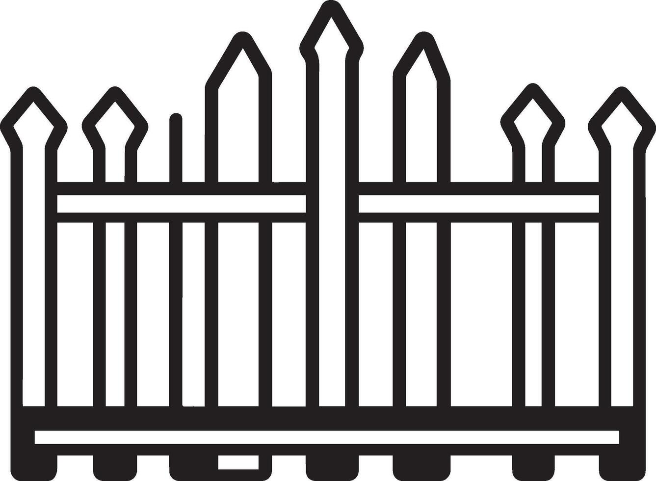 fence linear black vector