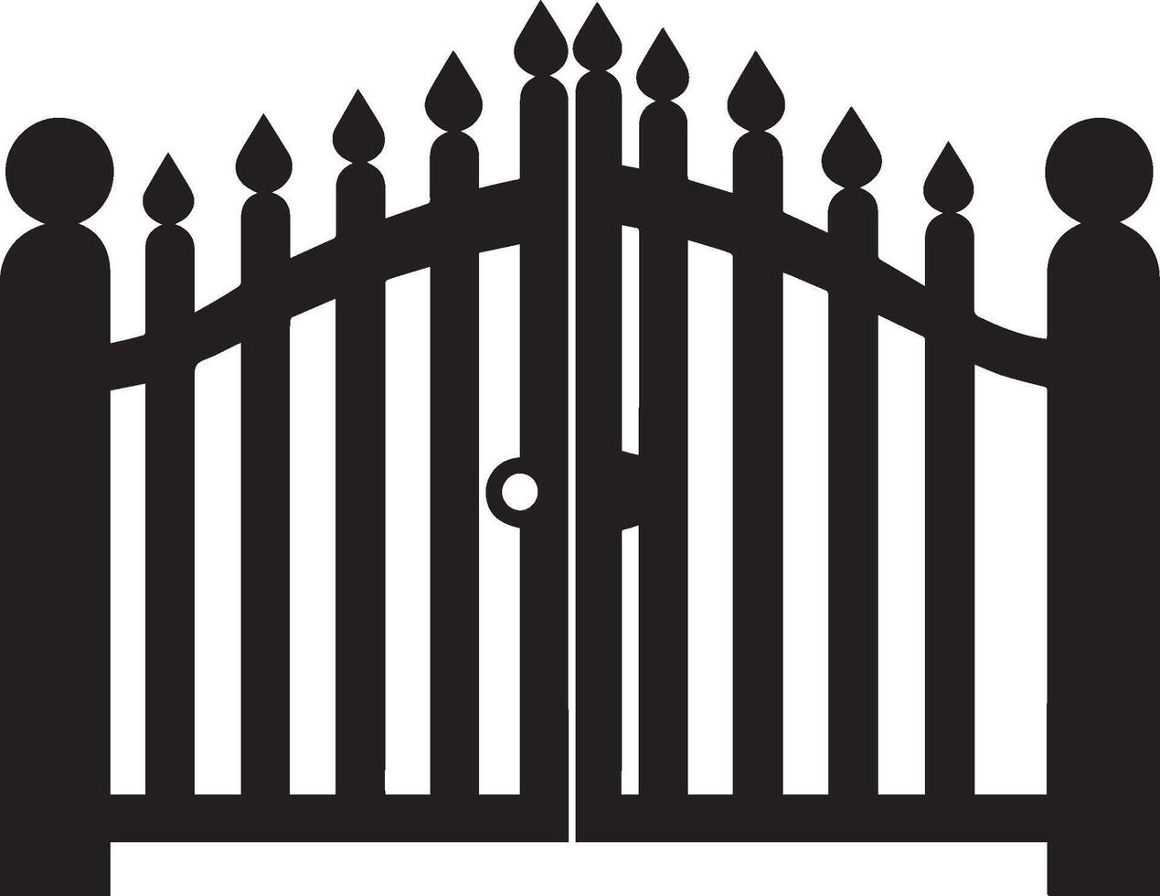 Gate clean simple black vector