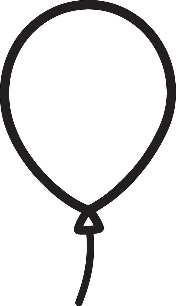 Balloon linear black vector