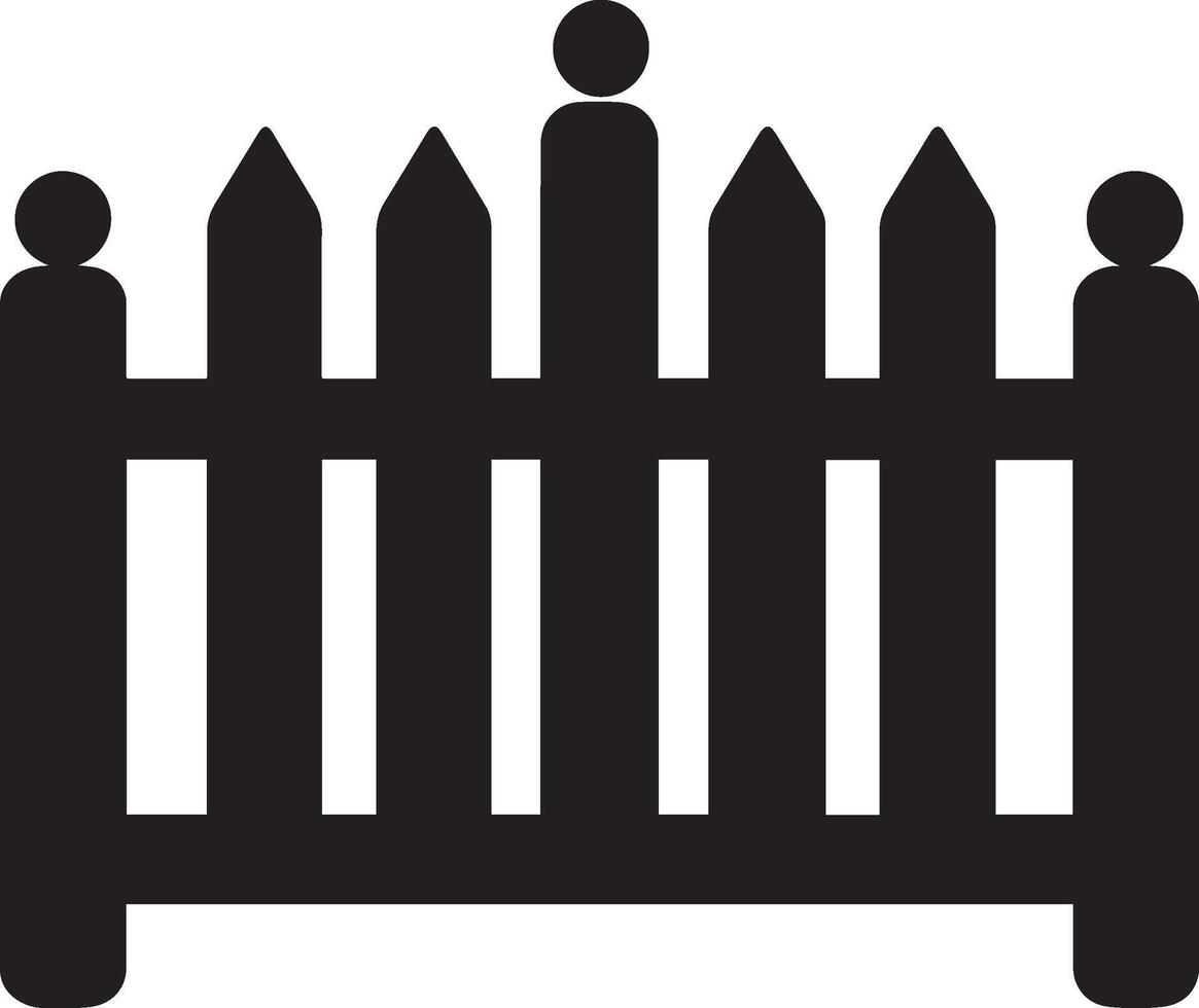 fence linear black vector