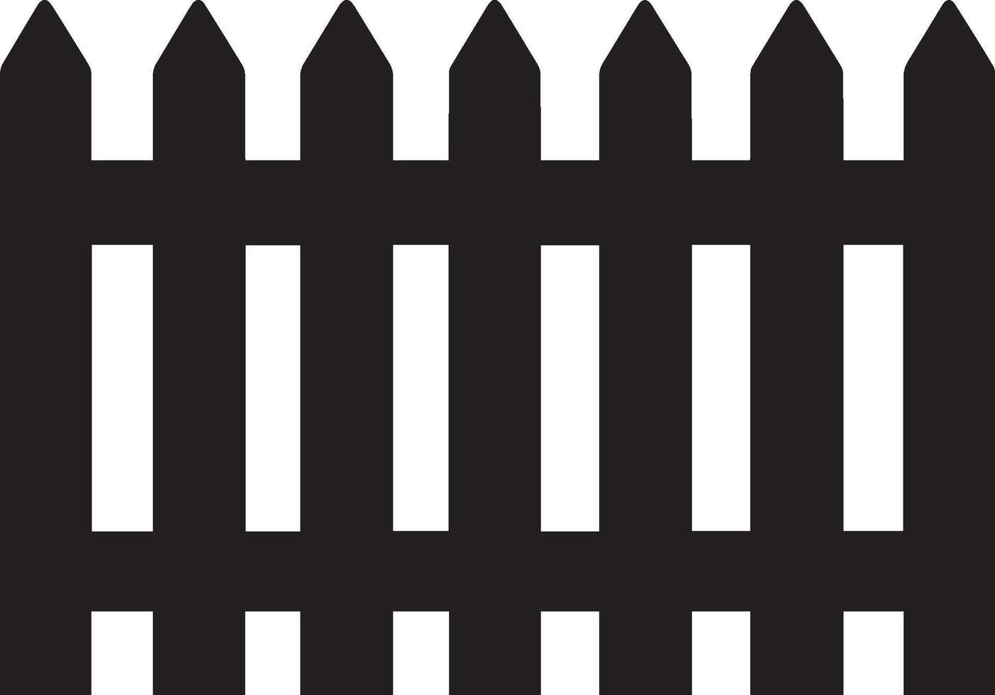 fence silhouette black vector
