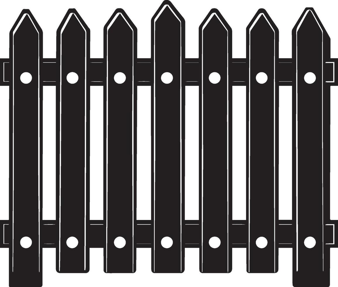 fence clean simple black vector