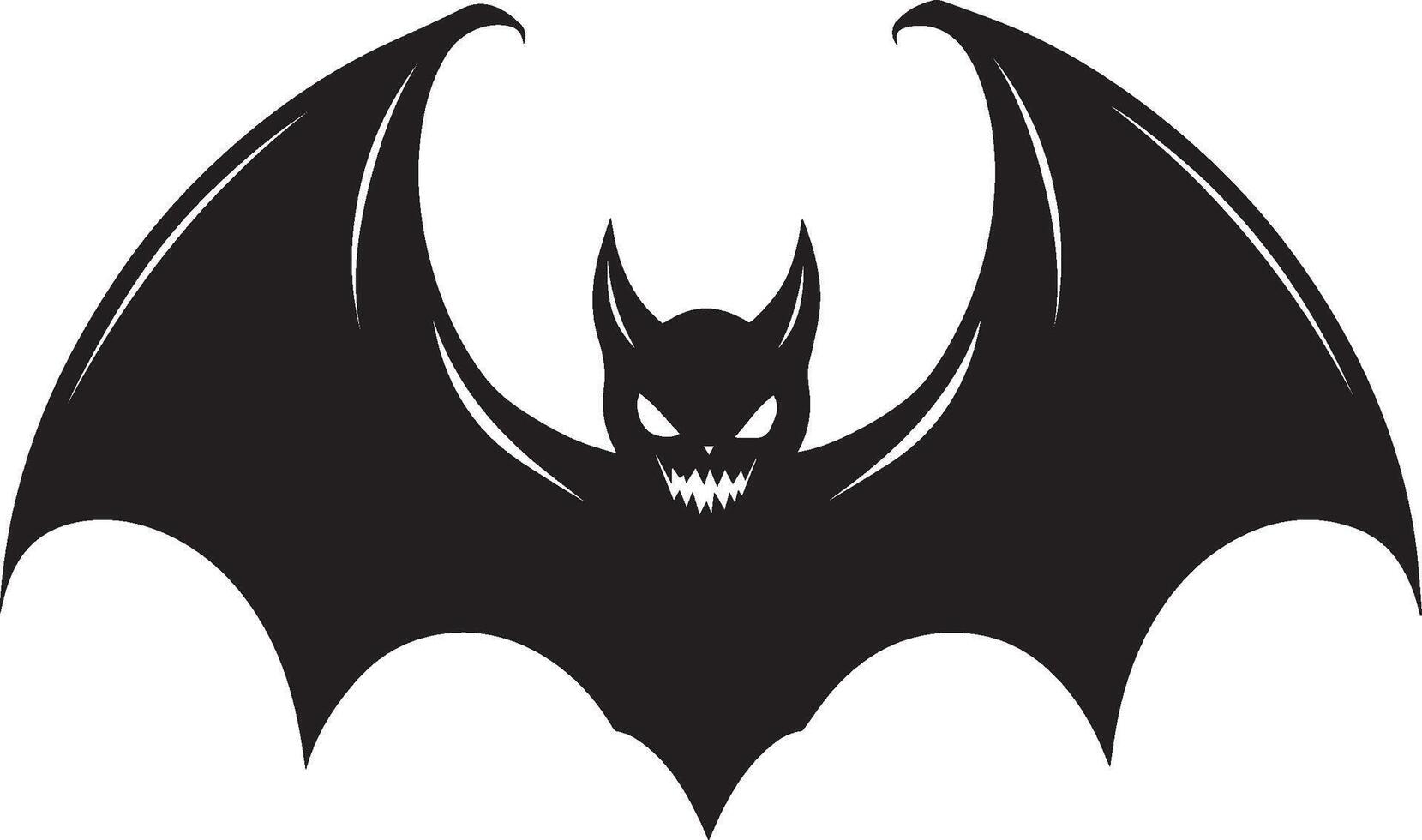 Halloween bat clean simple silhouette black vector