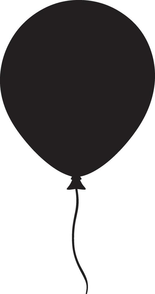 Balloon silhouette black vector