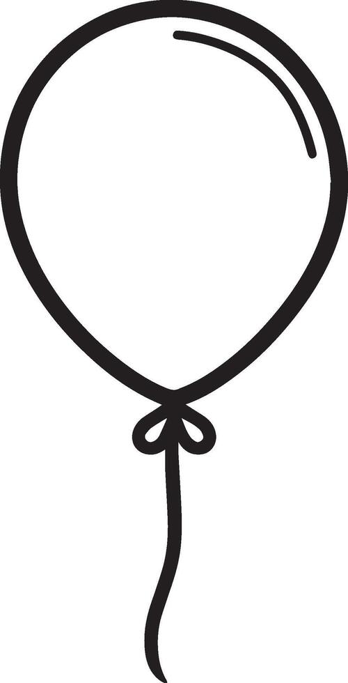 Balloon linear black vector