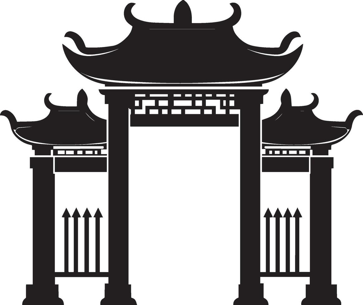 Gate clean simple silhouette black vector