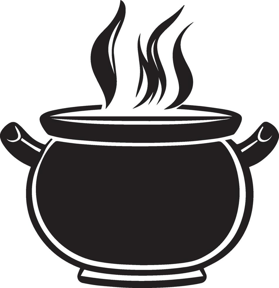 cauldron clean simple black vector