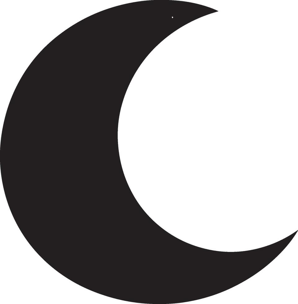 Moon clean simple black vector