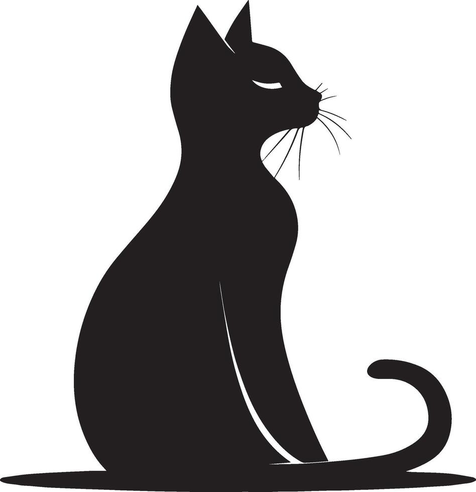 Cat silhouette black vector
