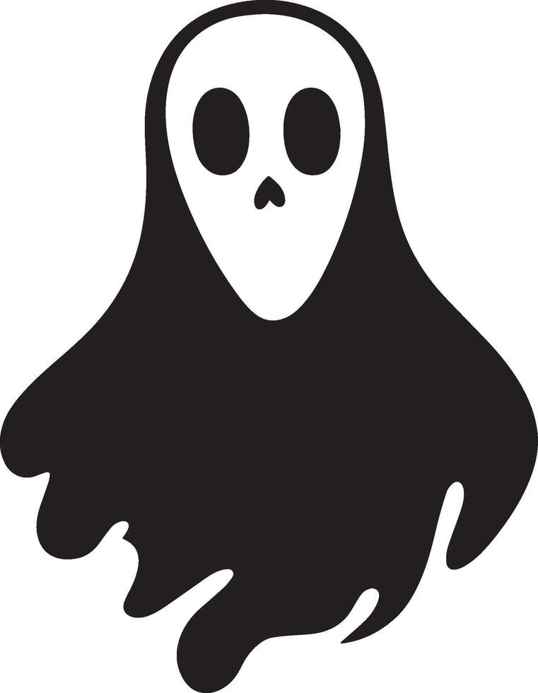 halloween Ghost decoration clean simple black vector