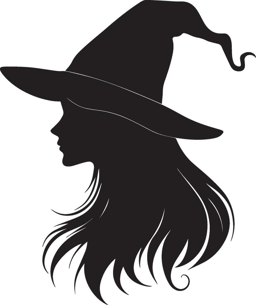 Halloween Witch silhouette black vector