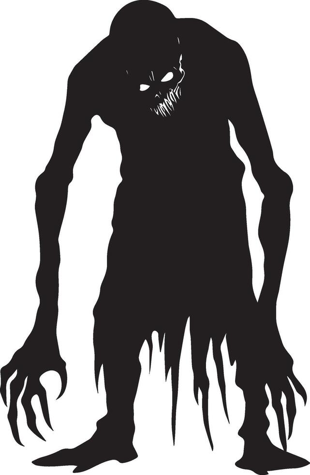 Ghoul silhouette black vector