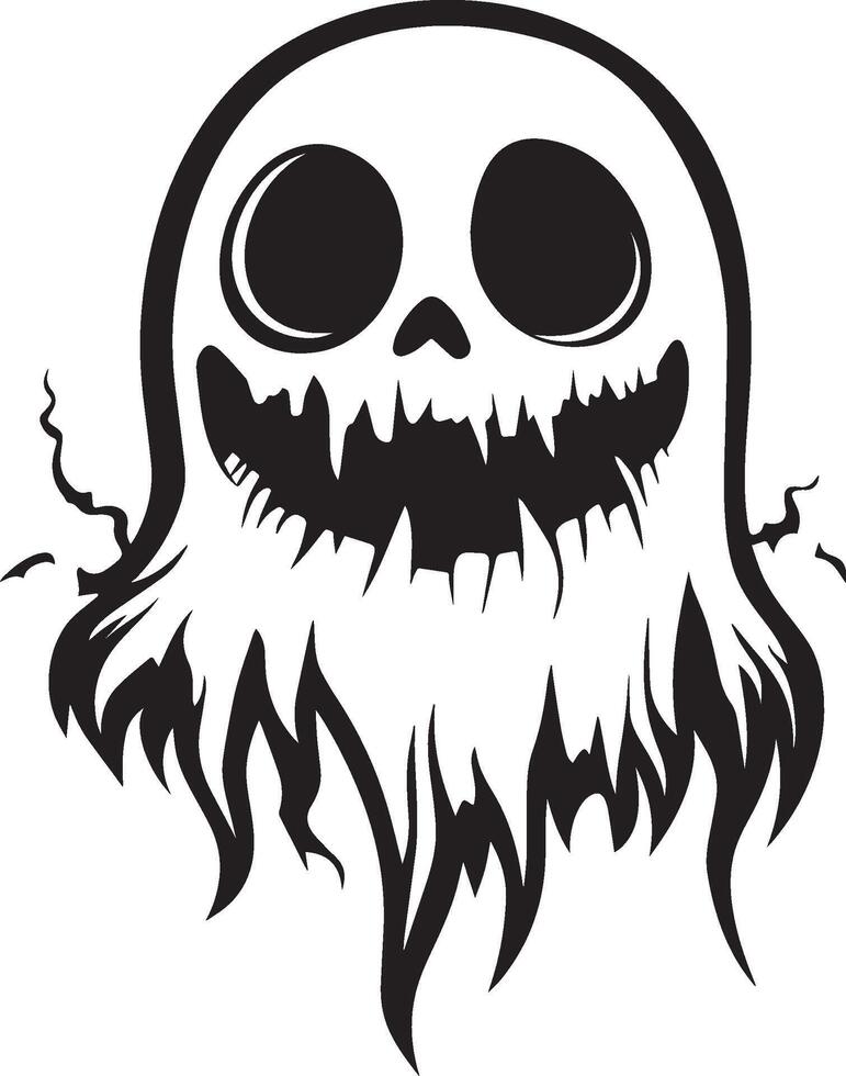 Halloween Ghoul clean simple black vector