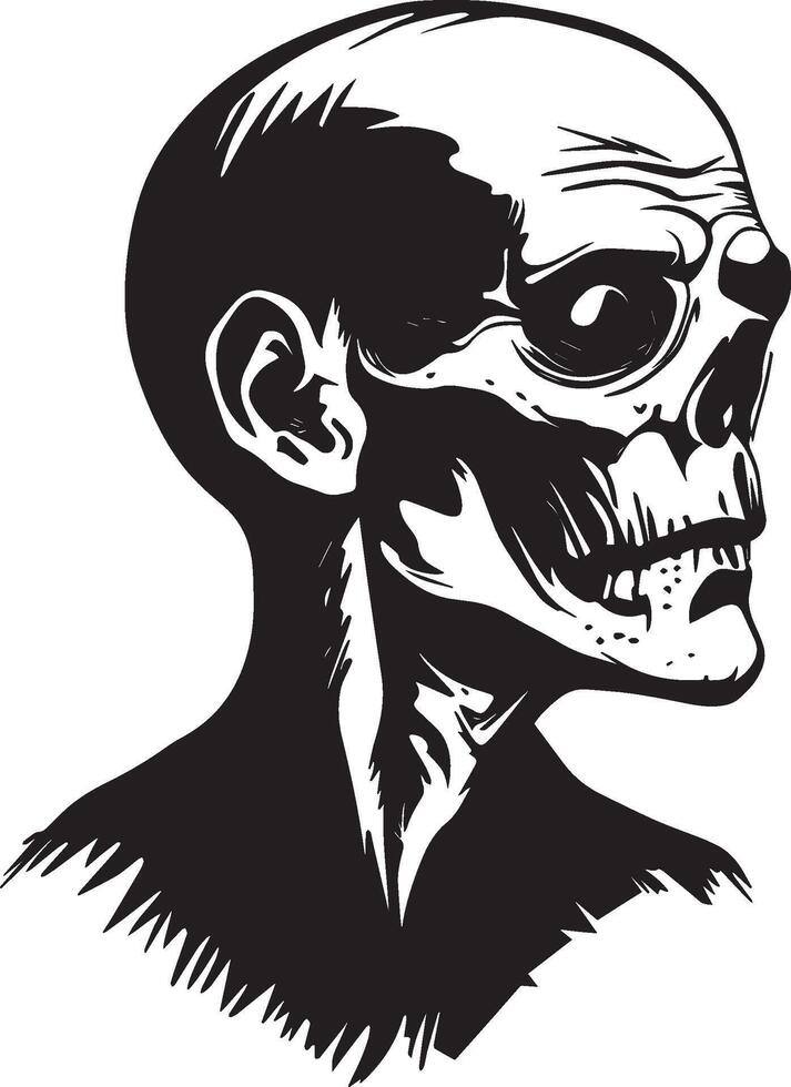 Ghoul clean simple black vector