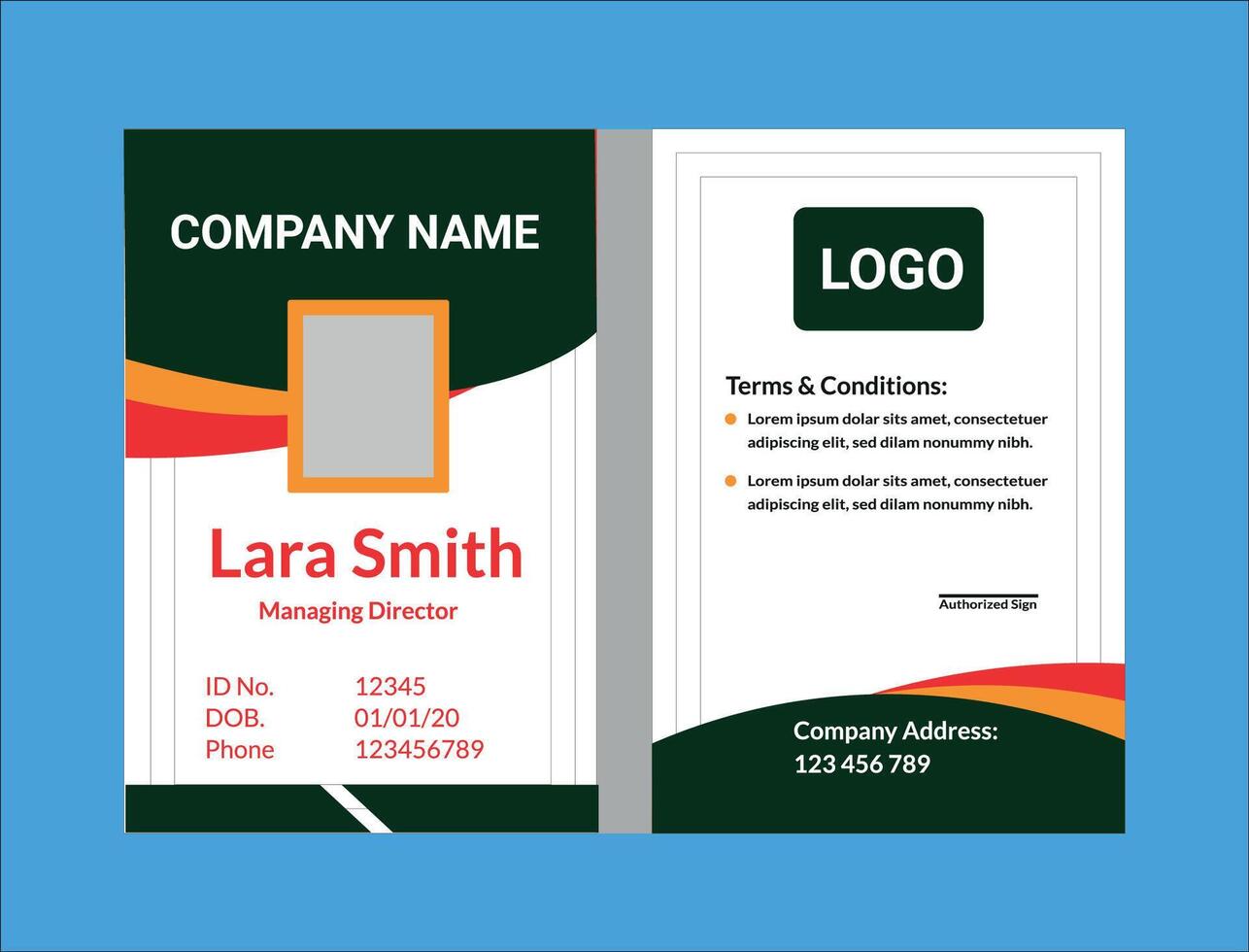 Creative ID Card vector