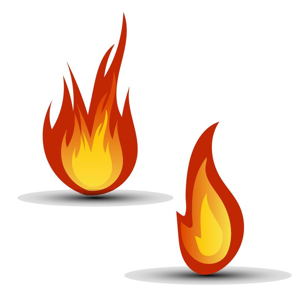 Great flames with different designs vector