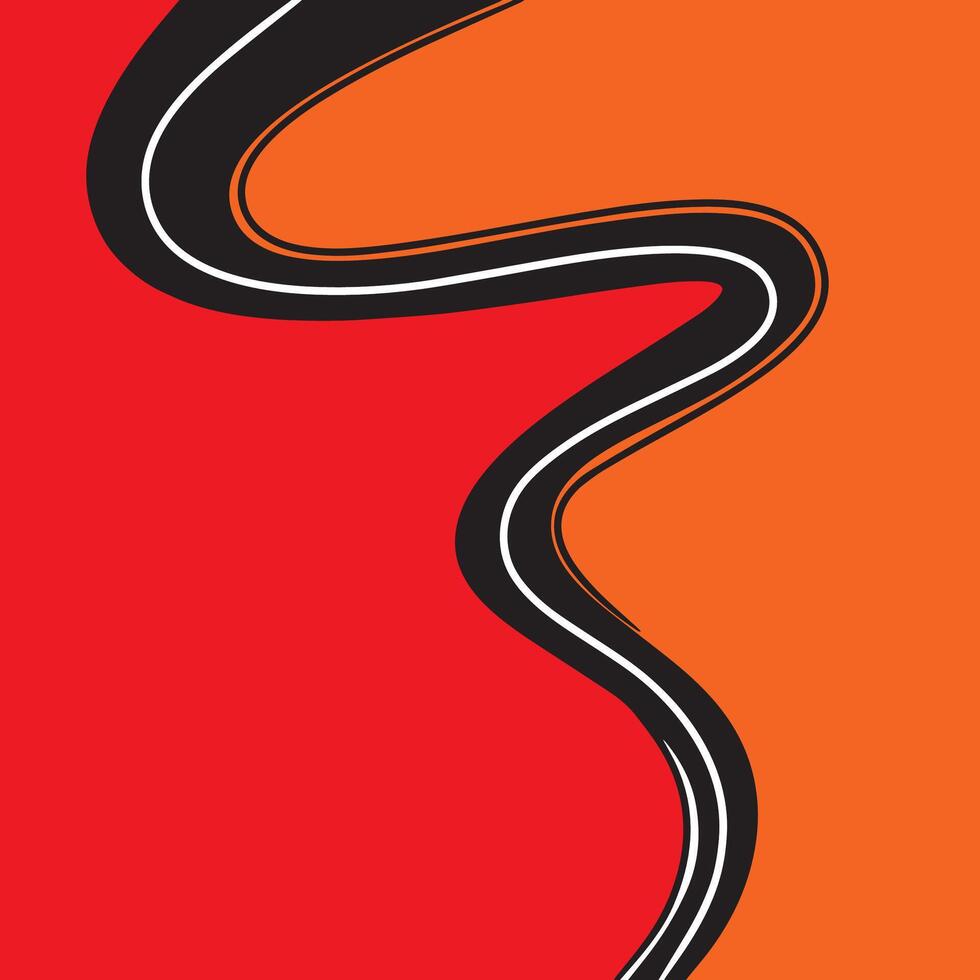 winding road colored background, colored road icon vector