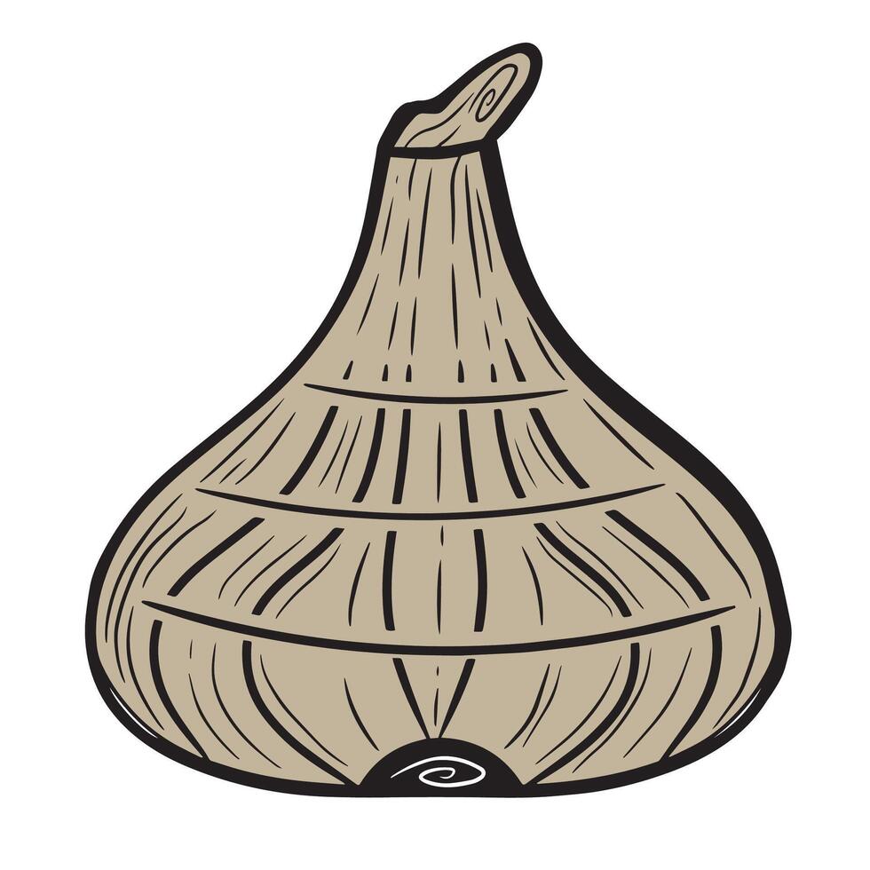 garlic character, garlic icon simple style vector