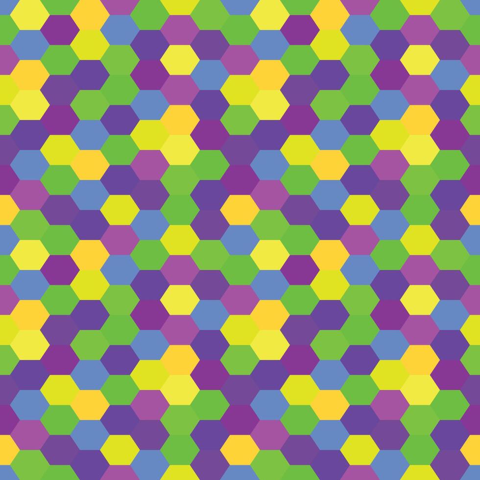 seamless pattern of military army camouflage in a modern style, shaped from a combination of hexagons that form a honeycomb shape vector
