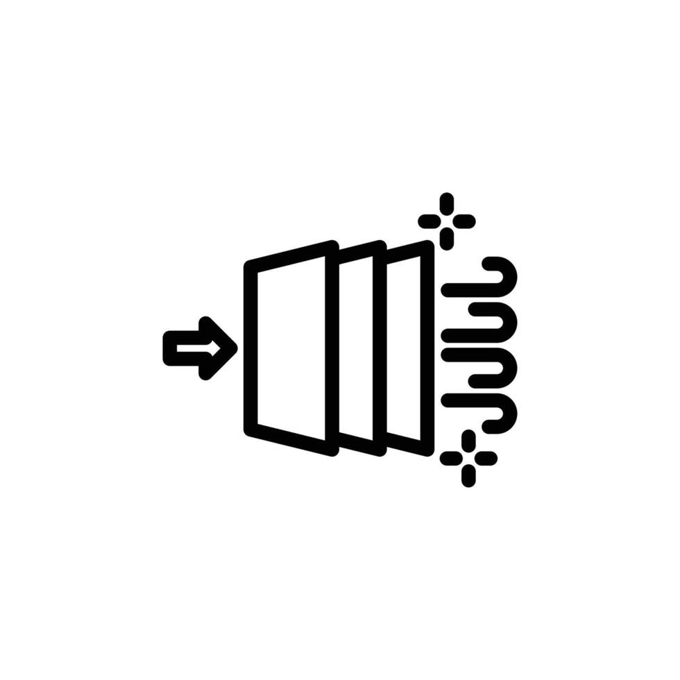 air filter icon or logo design isolated sign symbol illustration. A collection of high quality black line style icons vector
