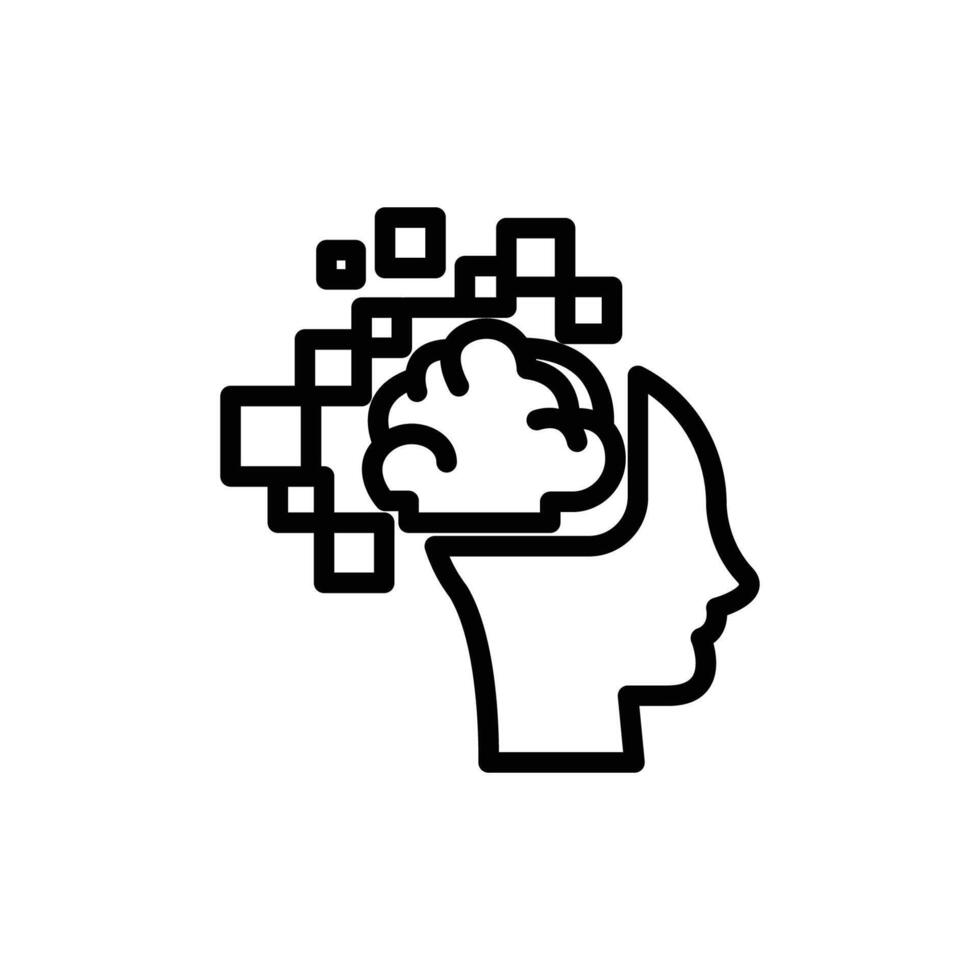 alzheimer icon or logo design isolated sign symbol illustration. A collection of high quality black line style icons vector