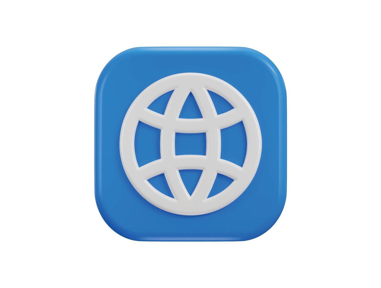 web browser icon 3d rendering illustration vector