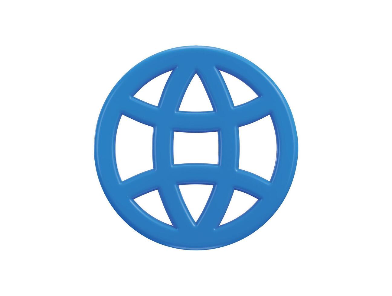 world wide web search browser symbol 3d rendering illustration vector