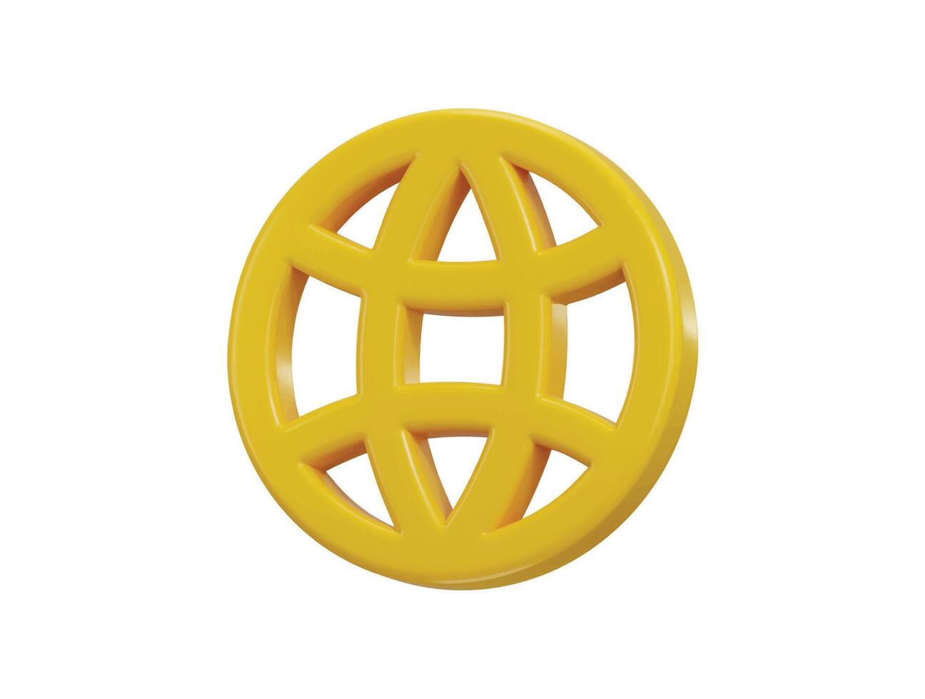 world wide web search browser symbol 3d rendering illustration vector