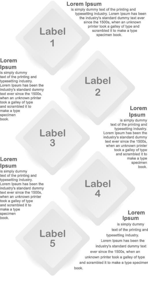 white square labels on white background Presentation vector