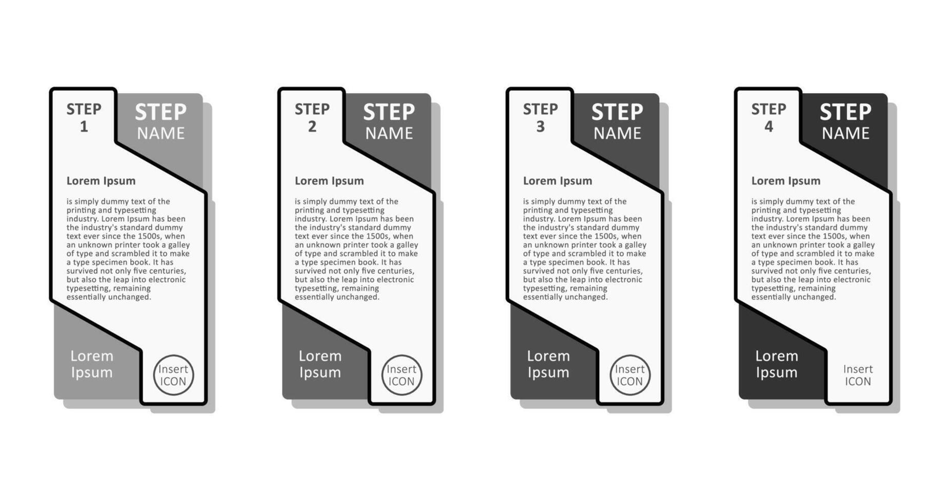 Silhouette Modern Design Template for Infographic vector