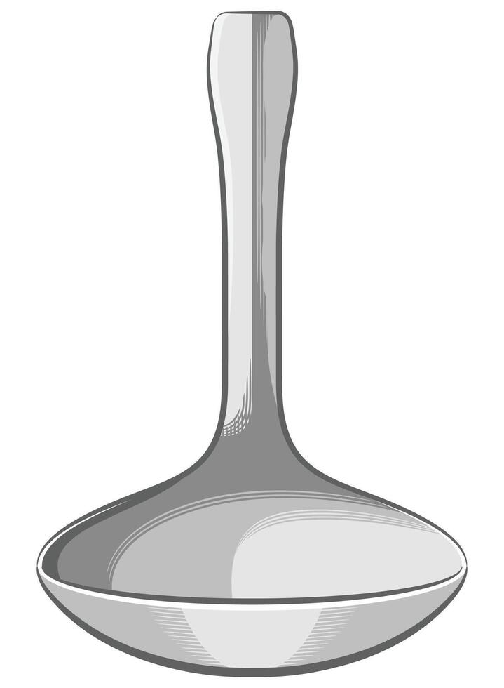 Spoon Front View Silverware Cutlery Utensil vector