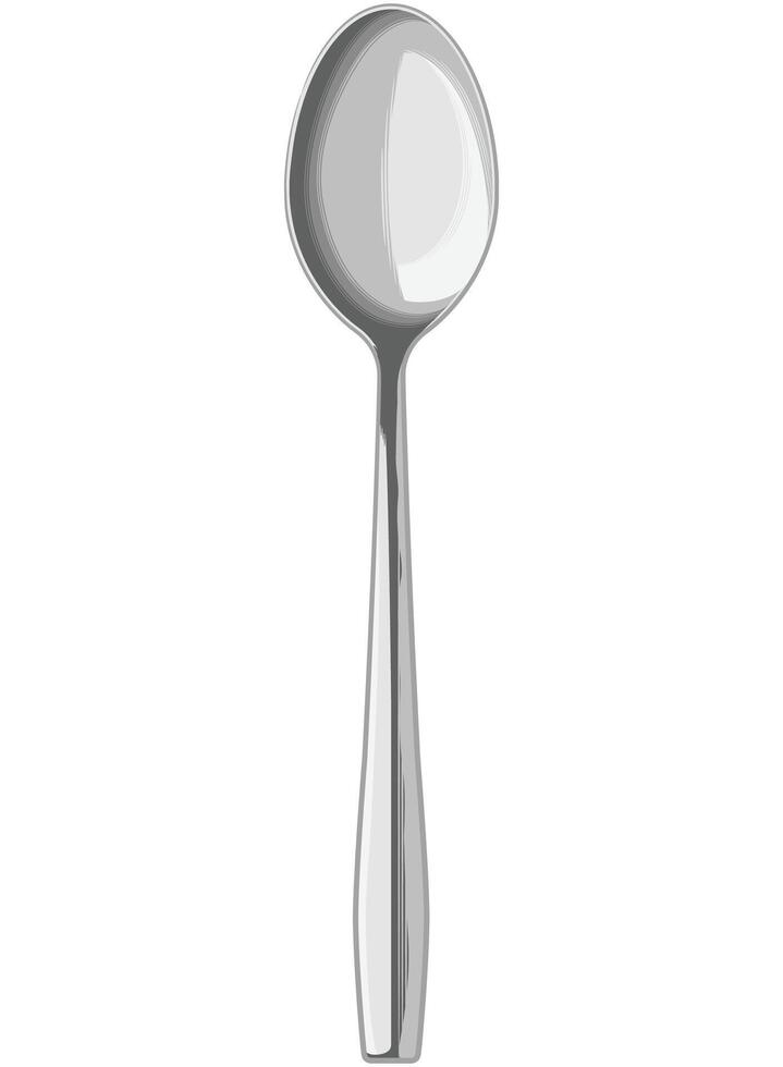 Spoon Top View Eating Table Utensil vector