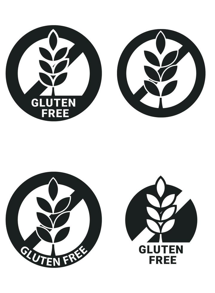 No Sign Wheat Gluten Free Allergen vector
