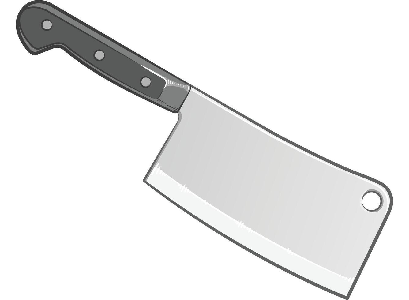 Knife Kitchen Chef Cleaver Top View vector