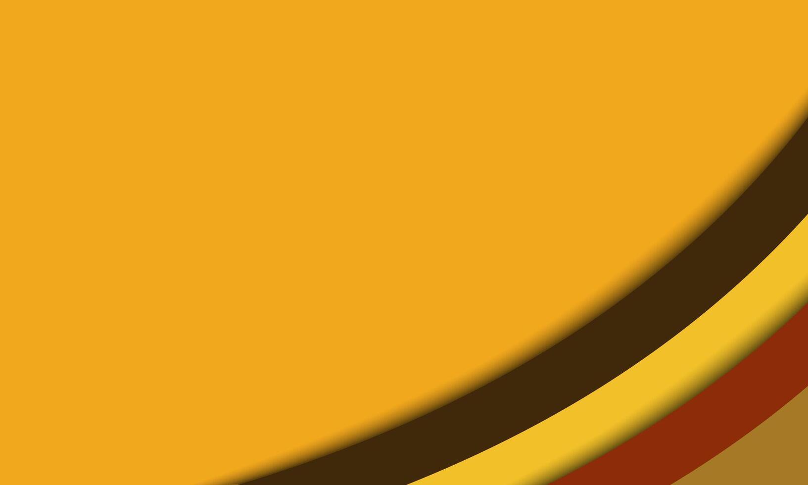 a yellow, brown and black background with a curved line vector