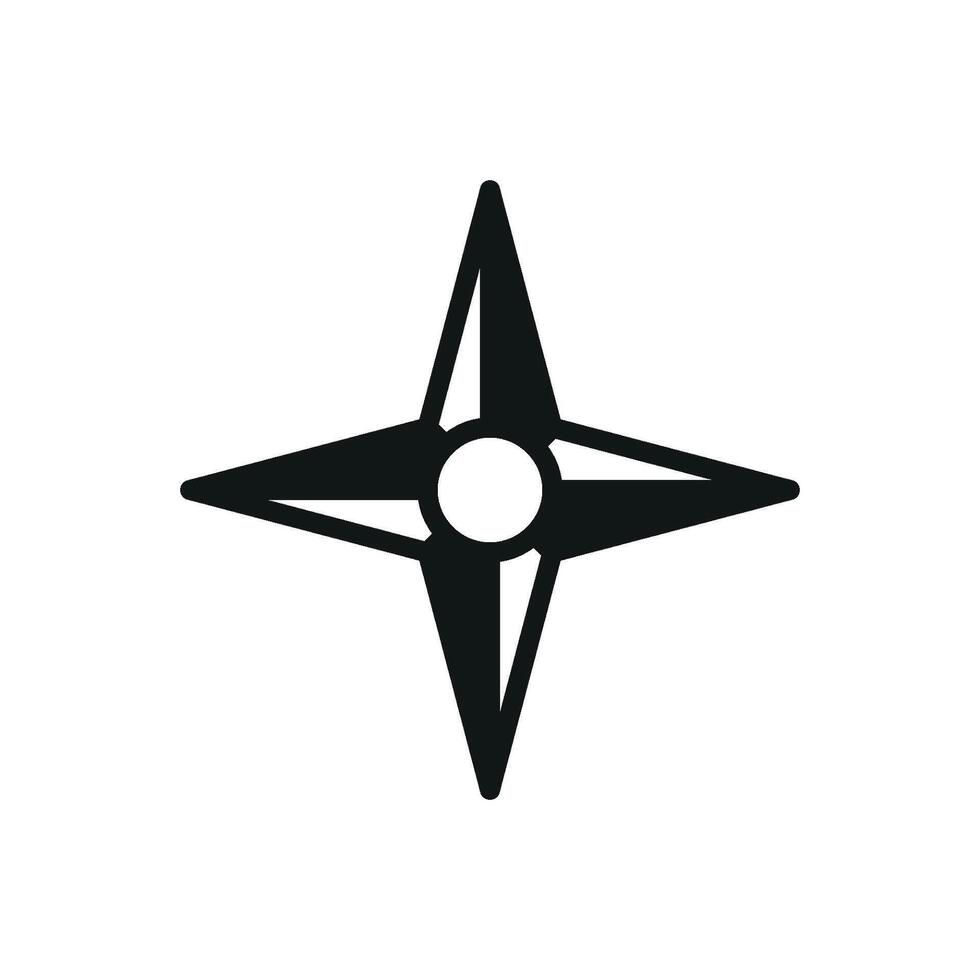 A Compass stationery icon with a sleek and modern design concept in a simple style vector