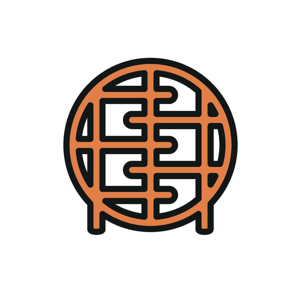 A Storage rack icon with a sleek and modern design concept in a simple style vector