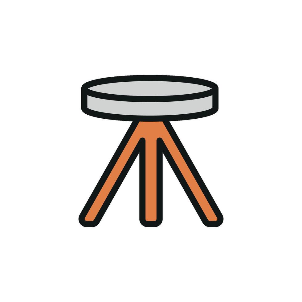 A Side table icon with a sleek and modern design concept in a simple style vector