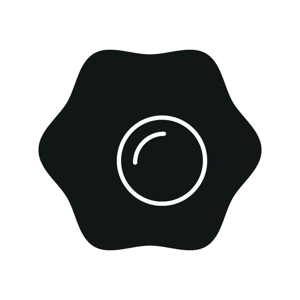 A egg food icon with a sleek and modern design concept in a simple style vector