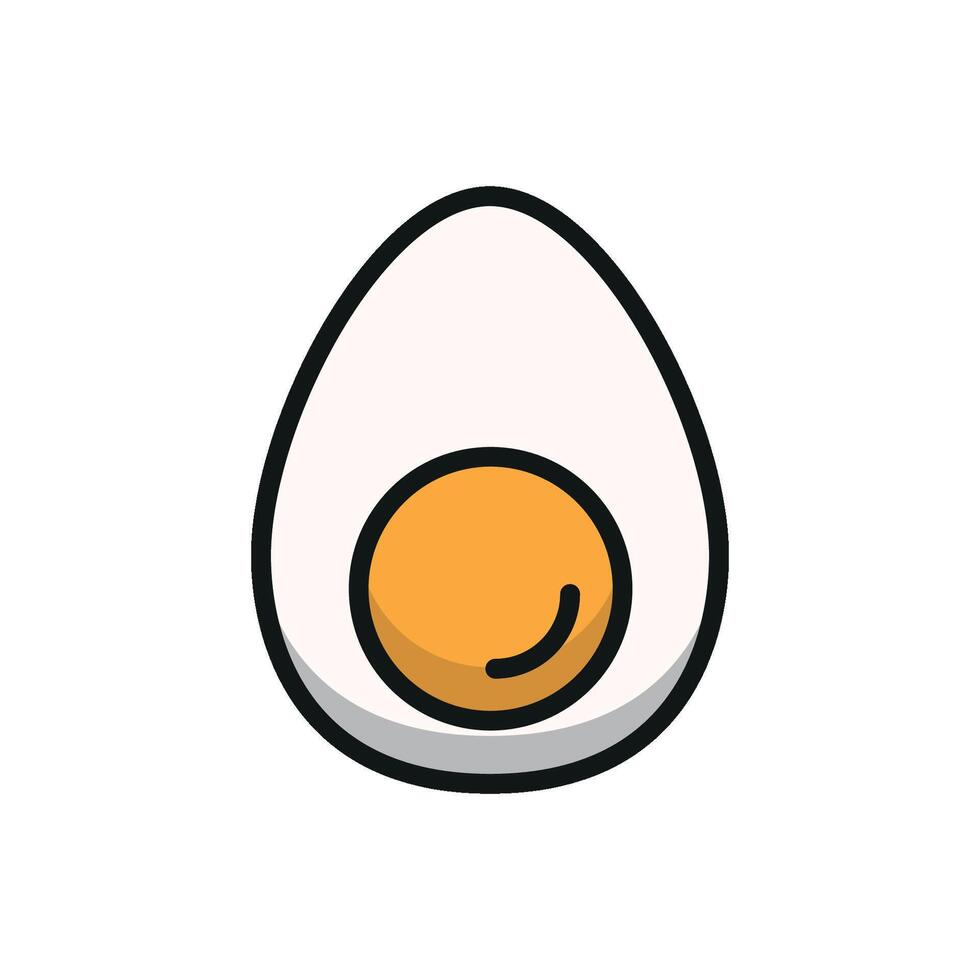 A egg food icon with a sleek and modern design concept in a simple style vector